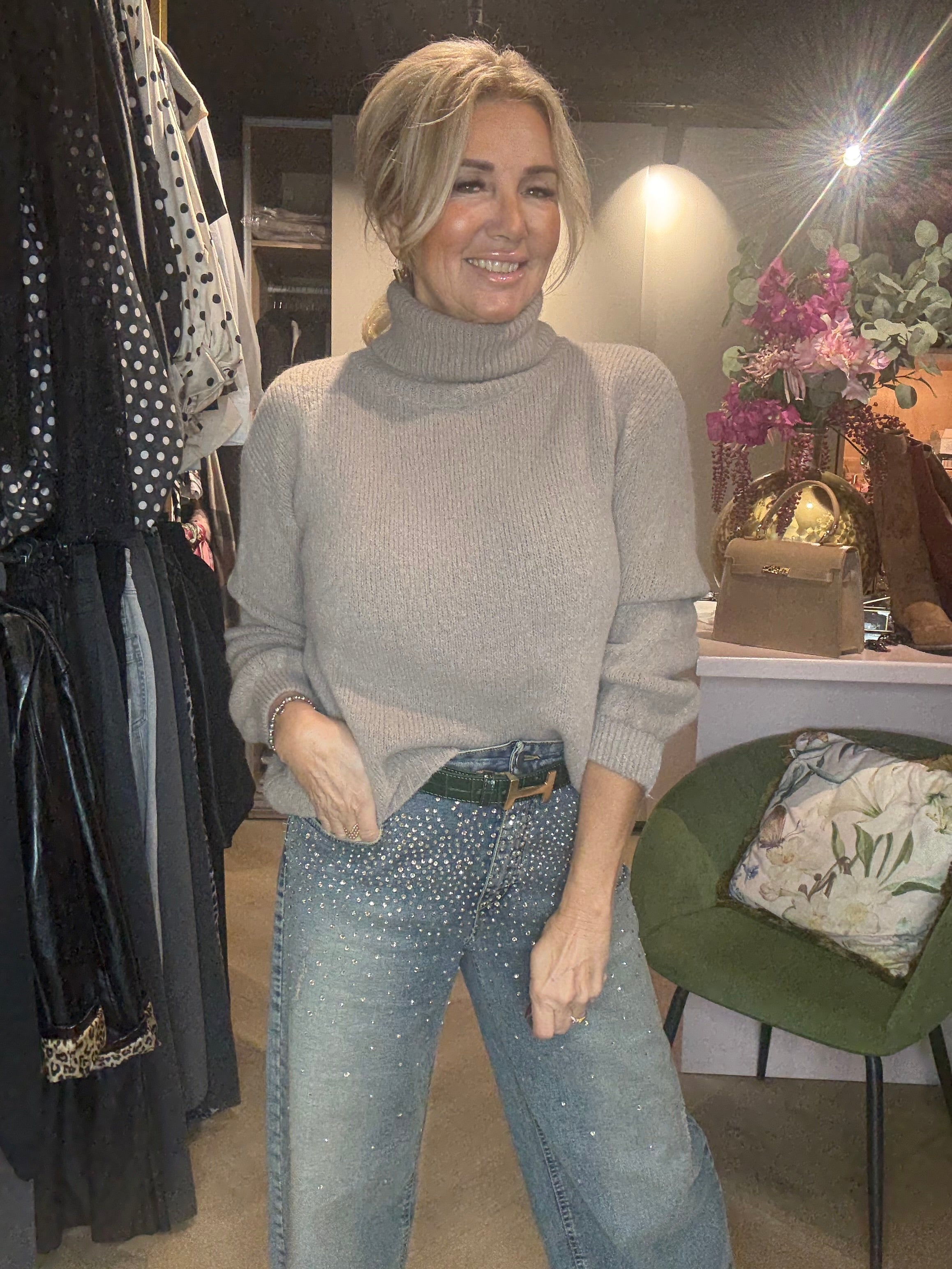 Triple Nine Col Trui Alpaca Taupe